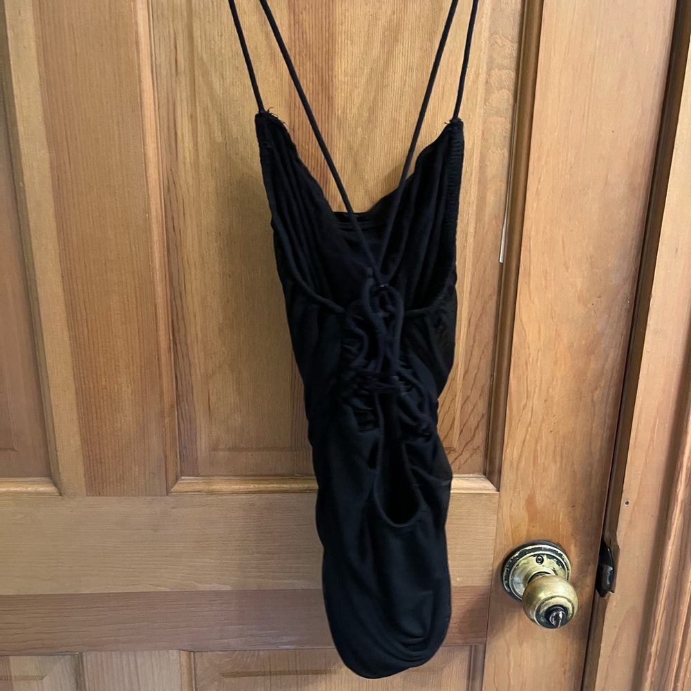 SHEIN Black Ruched Tank Top